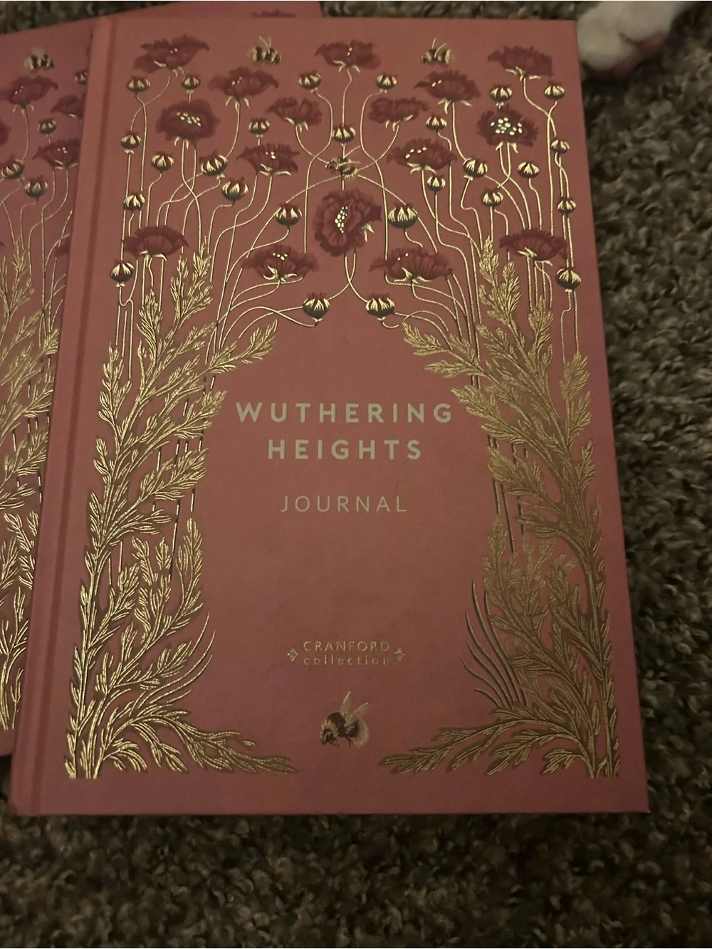 Wuthering Heights Book with Matching Rose Gold Journal - Floral Embossed